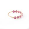 925 Sterling Silver Ruby Half Eternity Band - Image 4