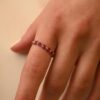 925 Sterling Silver Ruby Half Eternity Band - Image 6