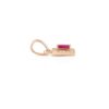 925 Sterling Silver Ruby Halo Diamond Pendant - Image 7