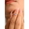 925 Sterling Silver Ruby Pear Cut Diamond Ring - Image 2