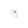 925 Sterling Silver Ruby Pear Cut Diamond Ring - Image 4