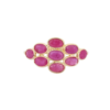 925 sterling silver ruby ring with oval-shaped stones
