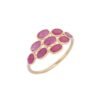 Gold-plated sterling silver ring with a refined ruby finish