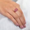 Simple ruby ring with an elegant oval stone design