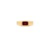 925 sterling silver signet ring with ruby-coloured stone