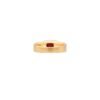 Ruby signet ring with thick gold plating