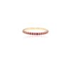 925 Sterling Silver Ruby Stackable Half Eternity Band