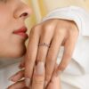 925 Sterling Silver Ruby Wavy Dainty Ring - Image 4