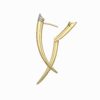 925 Sterling Silver Sabre Crossover Diamond Earrings Pave - Image 3