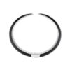 925 Sterling Silver Sabre Deco Bangle and Black Ceramic
