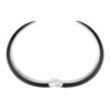 925 Sterling Silver Sabre Deco Bangle and Black Ceramic - Image 3