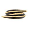 925 Sterling Silver Sabre Deco Crossover Ring and Black Ceramic - Image 3