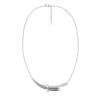 925 Sterling Silver Sabre Deco Horizontal Necklace and Black Ceramic - Image 3