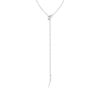 925 Sterling Silver Sabre Deco Long Drop Necklace