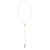 925 Sterling Silver Sabre Deco Long Necklace and Black Ceramic - Image 3