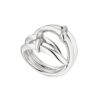 925 Sterling Silver Sabre Deco Twist Ring