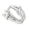 925 Sterling Silver Sabre Deco Twist Ring - Image 2