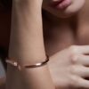 925 Sterling Silver Sabre Diamond Bangle Pave - Image 2