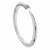 925 Sterling Silver Sabre Diamond Bangle Pave