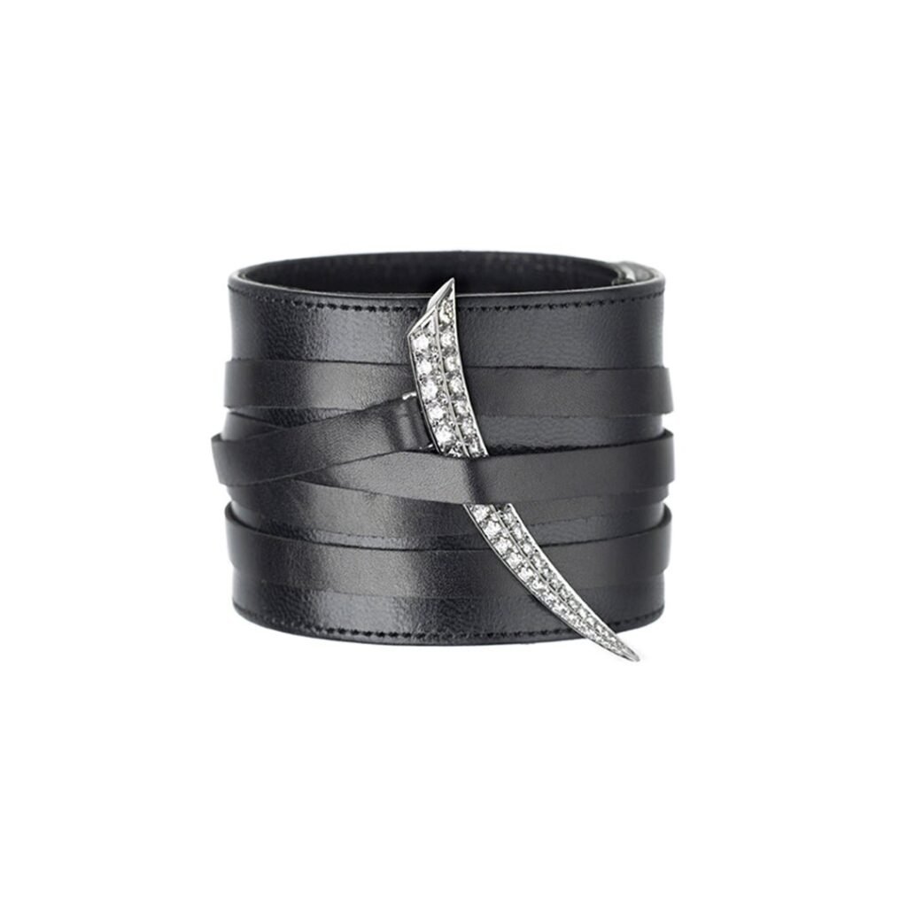 925 Sterling Silver Sabre Diamond Cuff