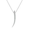 925 Sterling Silver Sabre Large Diamond Necklace