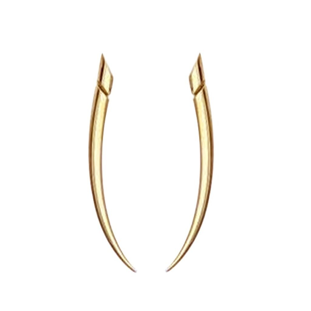 925 Sterling Silver Sabre Large Earrings