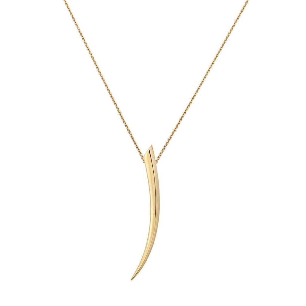 925 Sterling Silver Sabre Medium Diamond Necklace