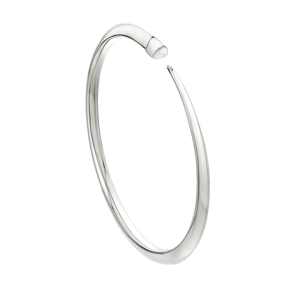 925 Sterling Silver Sabre Slim Bangle