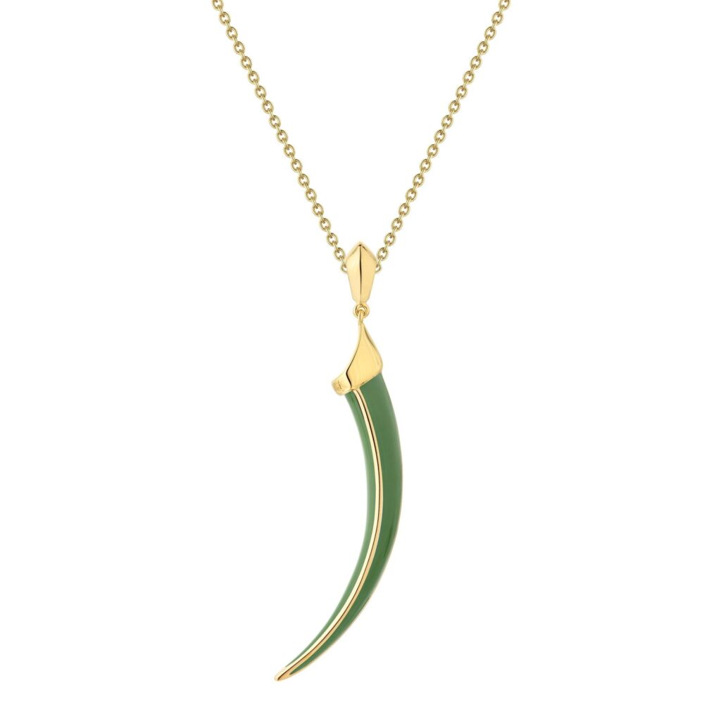 925 Sterling Silver Sabre Solis Pendant and Leaf Ceramic