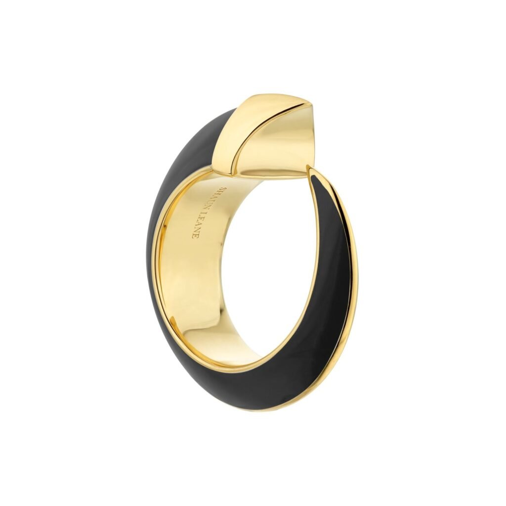 925 Sterling Silver Sabre Solis Ring and Jet Ceramic
