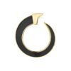 11mm Sabre Solis ring in sterling silver and jet ceramic