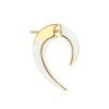 925 Sterling Silver Sabre Solis Single Talon Earrings and Chalk Ceramic