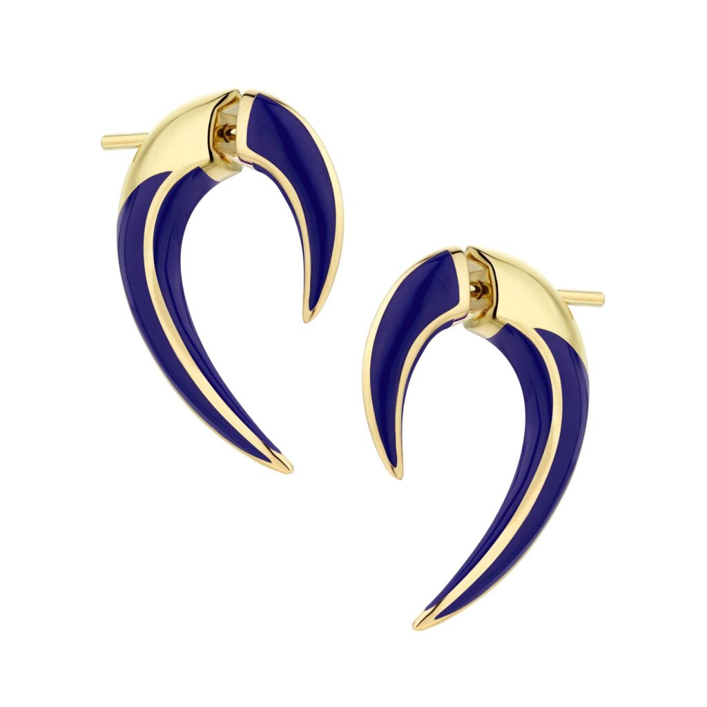 925 Sterling Silver Sabre Solis Talon Earrings and Atlantic Ceramic