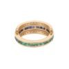 Elegant sapphire and diamond ring with a structured channel setting