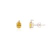 925 Sterling Silver Sapphire Oval Diamond Stud Earrings - Image 3