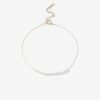 Silver anklet with centred floating baby pearls and adjustable chain