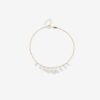 925 Sterling Silver pearl fringe anklet with graduated drops
