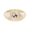 925 Sterling Silver Scattered Diamond Dome Ring