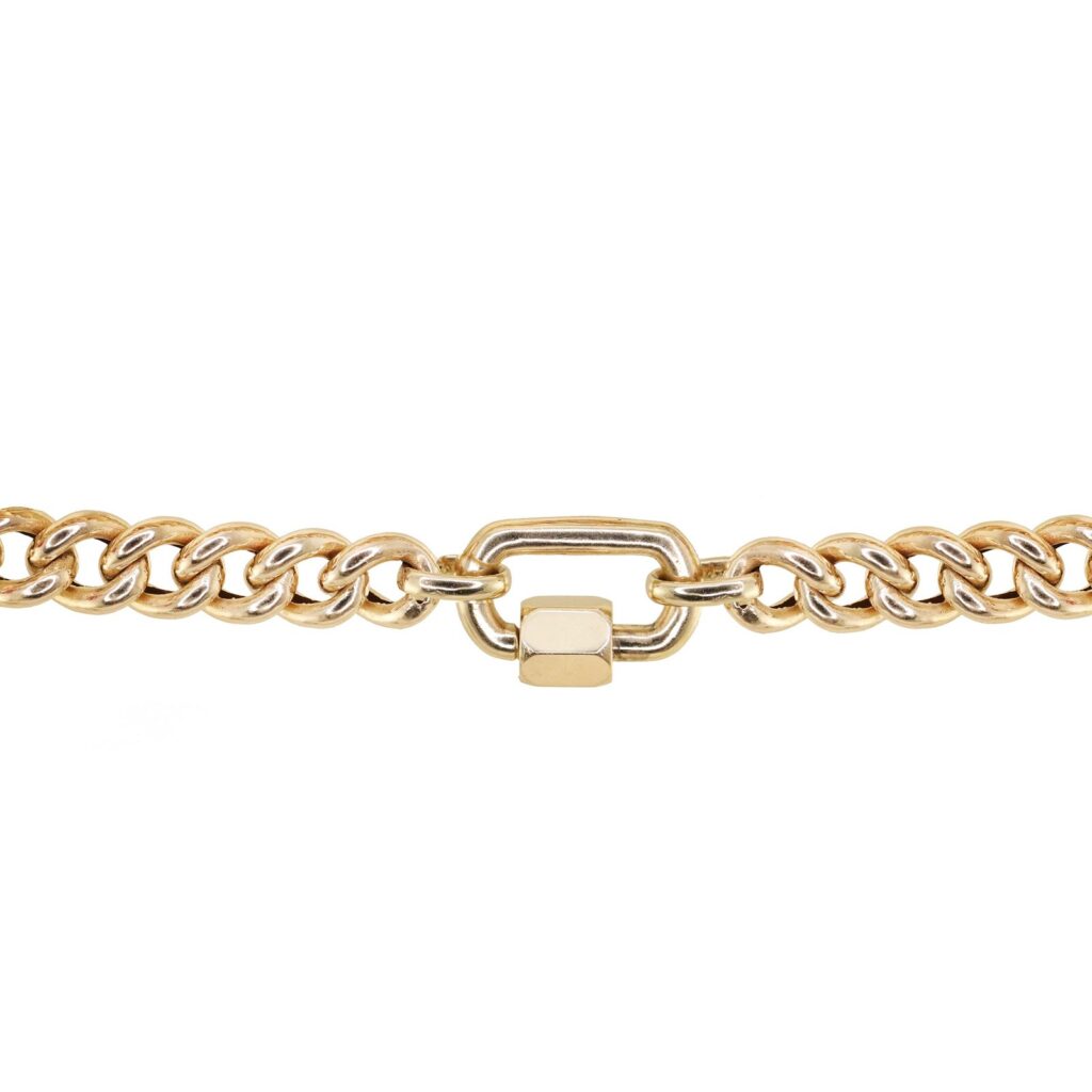 925 Sterling Silver Screw Lock Chain Bracelet