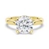 925 Sterling Silver Secret Solitaire Round Diamond Engagement Ring - Image 2