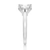 925 Sterling Silver Secret Solitaire Round Diamond Engagement Ring - Image 5