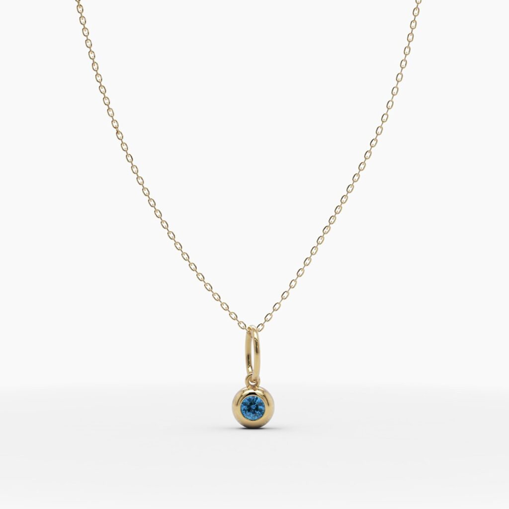 925 Sterling Silver September Birthstone Sapphire Necklace