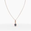 925 Sterling Silver September Birthstone Sapphire Necklace - Image 4
