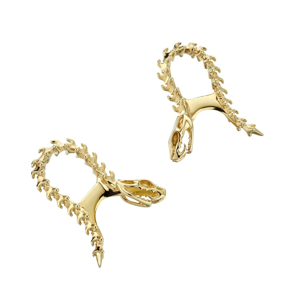 925 Sterling Silver Serpent Trace Cufflinks