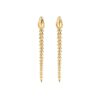 925 Sterling Silver Serpent Trace Diamond Drop Earrings
