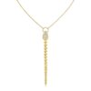 925 Sterling Silver Serpent Trace Drop Diamond Pendant Pave