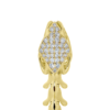 925 Sterling Silver Serpent Trace Long Drop Diamond Earrings Pave - Image 4