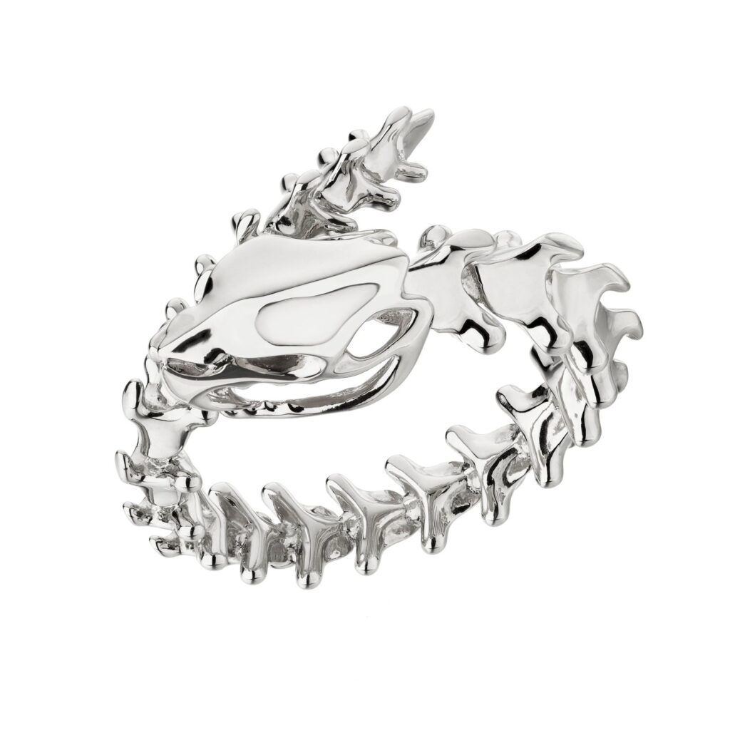 925 Sterling Silver Serpent Trace Wrap Ring