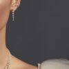 Gold-plated sterling silver earrings with pearl accents and a clean finish