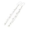 Long drop earrings crafted in 925 Sterling Silver with CZ sparkle